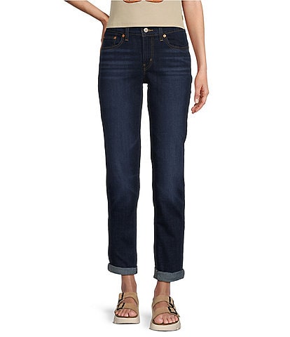 Levi's® Mid Rise Tapered Leg Rolled Hem Stretch Denim Boyfriend Jeans