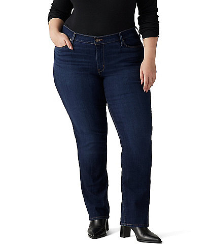 Levi's Plus Size Classic Stretch Mid-Rise Straight Leg Jeans