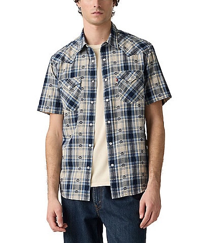 Levi's® Printed Short Sleeve Woven Western Shirt
