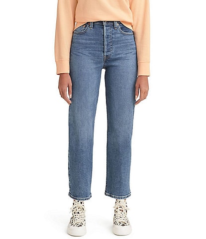 Levi's® Ribcage High Rise Straight Ankle Jeans