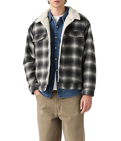 Levi's® Scottie Plaid Long Sleeve Trucker Jacket