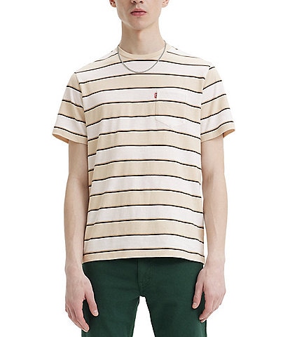 Levi's® Short Sleeve Striped Pocket T-Shirt