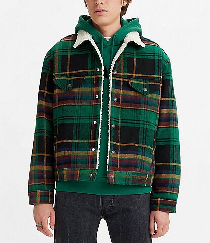 Levi's® Vintage Plaid Faux Sherpa-Detailed Jacket