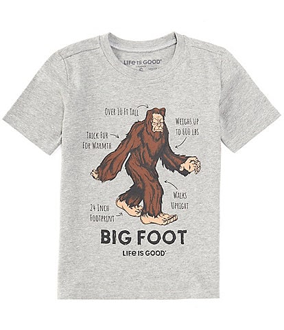 Life is Good Big Boys 8-20 Short Sleeve Big Foot T-Shirt
