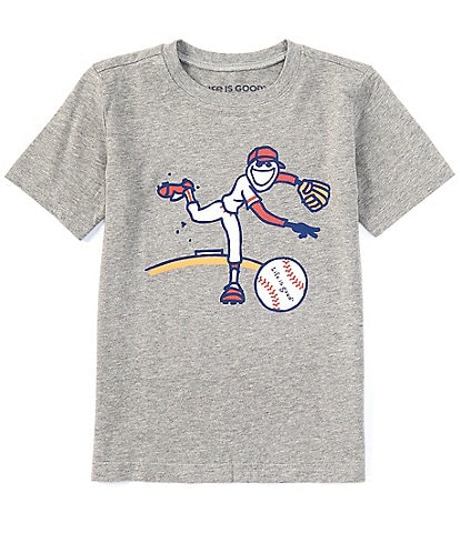 Life is Good Big Boys 8-20 Short Sleeve Jake Baseball Player T-Shirt