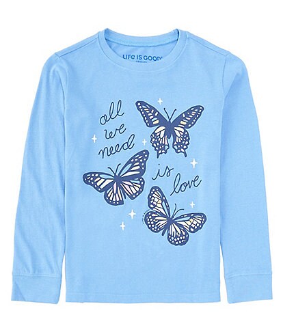 Life is Good Big Girls 7-14 Short-Sleeve Butterfly Love Graphic T-Shirt