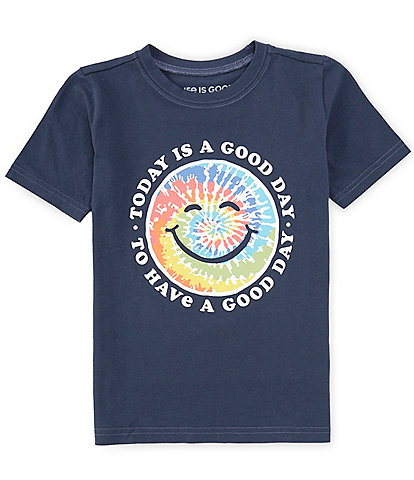 Life is Good Big Girls 7-16 Tie Dye Smile Good Day T-Shirt