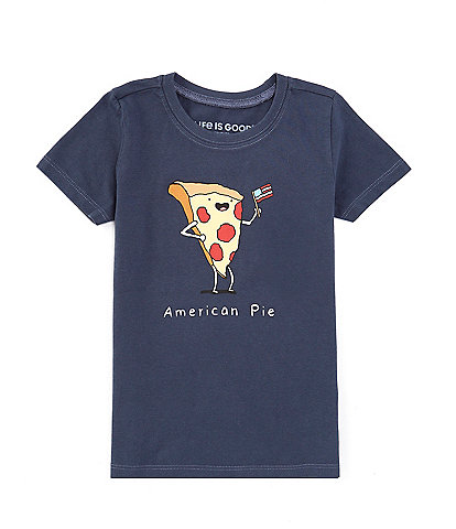 Life is Good Little Boys 2T-4T Short Sleeve American Pie T-Shirt