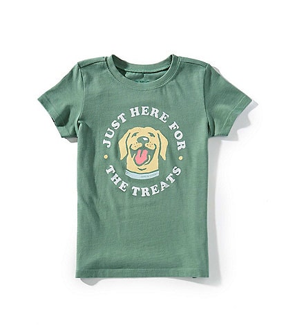 Life is Good Little Boys Short Sleeve "Here for the Treats" Crusher T-Shirt