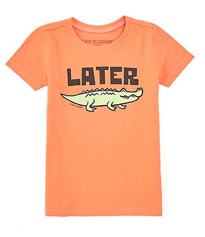 Life is Good Little Boys 2T-4T Short Sleeve Later Gator Graphic T-Shirt