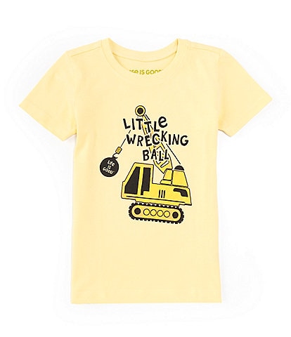 Life is Good Little Boys 2T-4T Short Sleeve Little Wrecking Ball T-Shirt