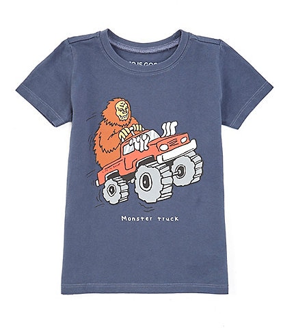 Life Is Good Little Boys 2T-4T Short Sleeve Monster Truck Graphic T-Shirt