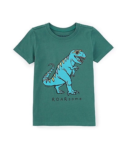 Life is Good Little Boys 2T-4T Short Sleeve Rad Roarsome Dinosaur T-Shirt