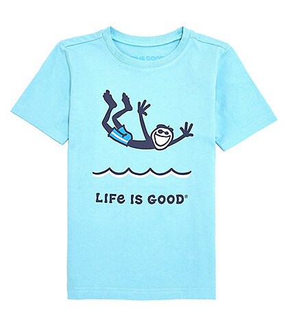 Life Is Good Little/Big Boys 5-16 Short Sleeve Beach Swimmer Crusher Tee