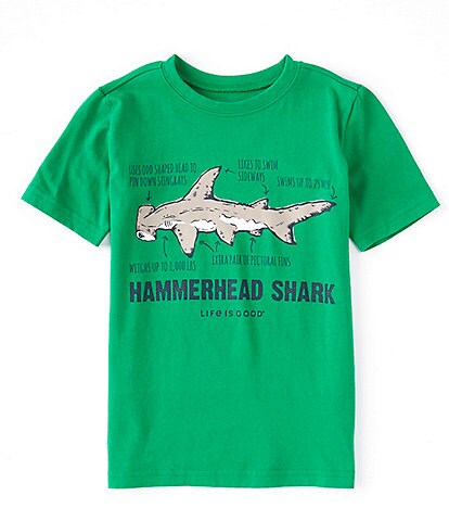Life is Good Little/Big Boys 5-16 Short Sleeve Hammerhead Shark Tee