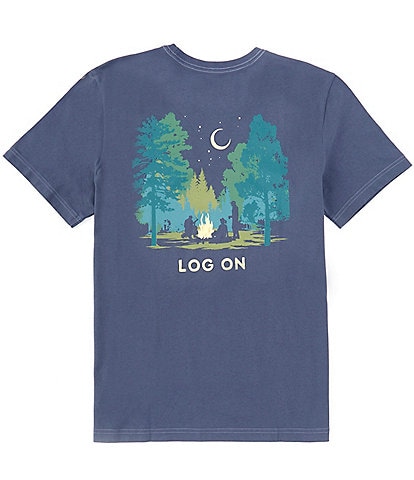 Life is Good Log On Crusher™ Short Sleeve Graphic T-Shirt