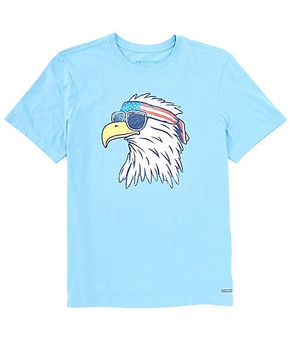 Life is Good Short Sleeve Patriotic Eagle Crusher-Lite™ Graphic T-Shirt