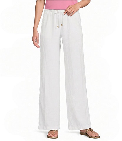Lilly Pulitzer Brawley Linen Mid-Rise Wide Leg Pants