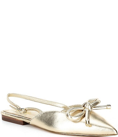 Lilly Pulitzer Brit Leather Bow Slingback Flats
