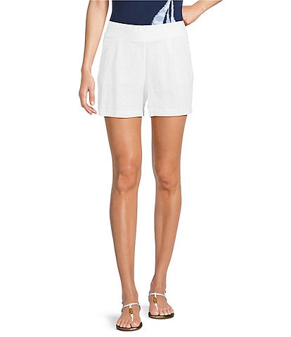 Lilly Pulitzer Captina Linen High Rise Elastic Waist Shorts