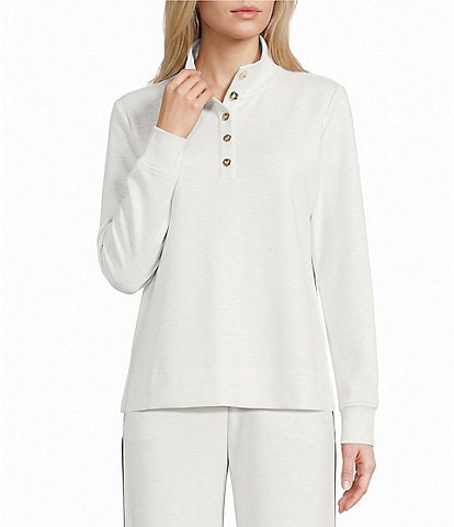 Lilly Pulitzer Cowie Serene Soft Knit Mock Neck Long Sleeve UPF 50+ Pullover