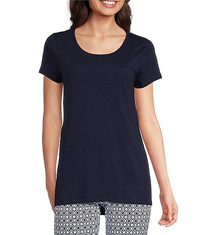 Lilly Pulitzer Etta Knit Scoop Neck Short Sleeve Tee Shirt