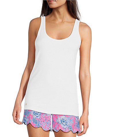 Lilly Pulitzer Halee Ribbed Knit Scoop Neck Sleeveless Tank