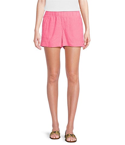 Lilly Pulitzer Lilo Linen Mid-Rise Flat Front Short