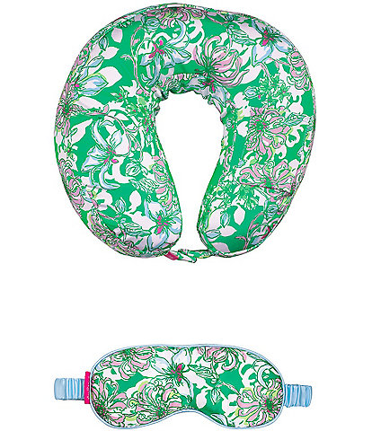 Lilly Pulitzer Pillow and Mask In Blossom