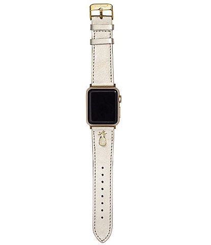 Lilly Pulitzer Women's Gold Leather 42/44/45mm Strap for Apple Watch®