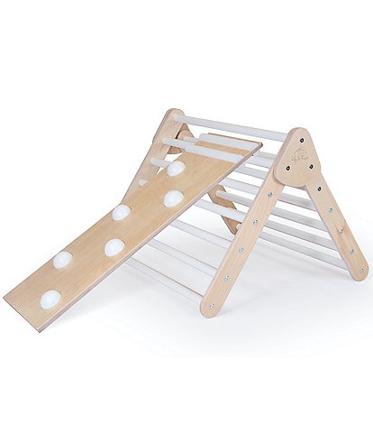 Lily & River Little Climber Pikler Triangle with Reversible Rockwall and Silde Attachment