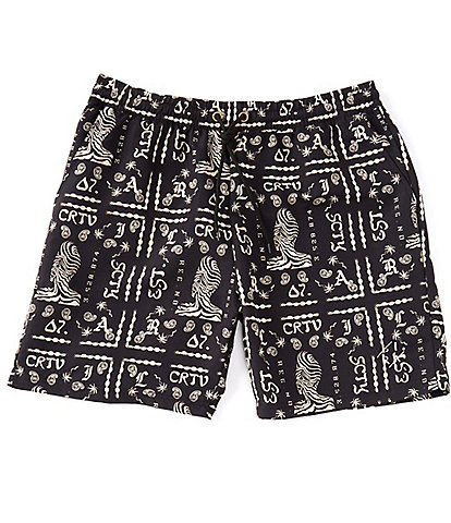 Lira Clothing Barry Print 17#double; Outseam Shorts