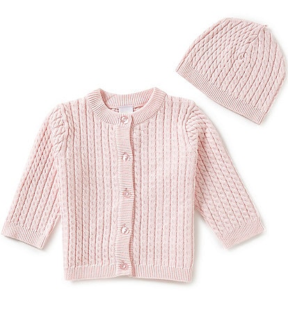 Little Me Baby 3-12 Months Huggable Cable-Knit Sweater and Hat Set