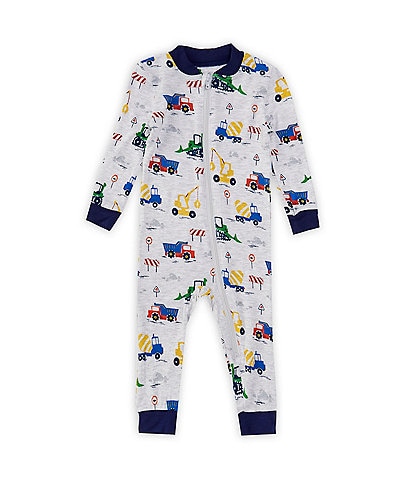 Little Me Baby Boys 12-24 Months Long-Sleeve Construction Truck Coveralls