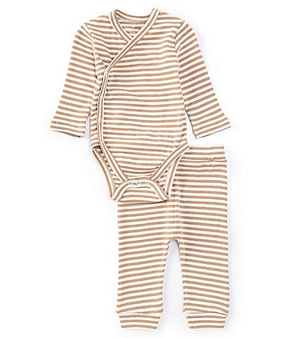 Little Me Baby Boys 3-12 Months Long Sleeve Striped Bodysuit & Matching Jogger Pant Set