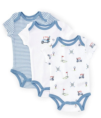 Little Me Baby Boys 3-9 Months Golf Club Bodysuit 3-Pack