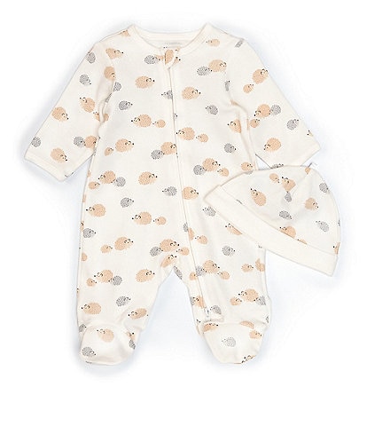 Little Me Baby Boys Newborn-9 Months Hedgehog Footed Coverall & Hat Set
