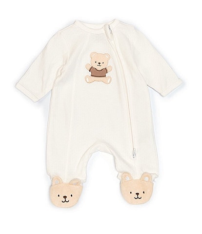 Little Me Baby Boys Preemie-9 Months Gentle Bear Zip Foot Coverall