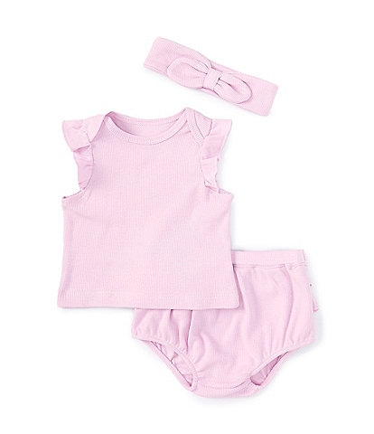 Little Me Baby Girls 3-12 Months Flutter Sleeve Top & Matching Bloomer Set