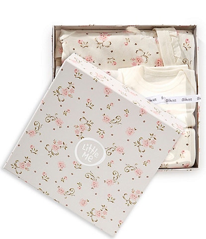 Little Me Baby Girls Newborn-6 Months Vintage Rose 5-Piece Layette Gift Box Set