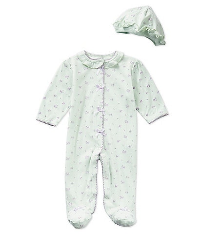 Little Me Baby Girls Preemie-9 Months Petite Rose Footed Coverall