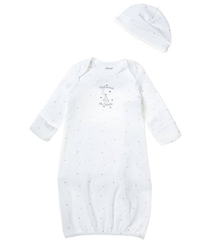Little Me Baby Welcome World Sleeper Gown and Hat