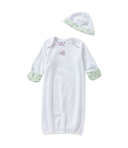 Little Me Baby Girls Newborn-3 Months Petite Roses Gown & Hat Set