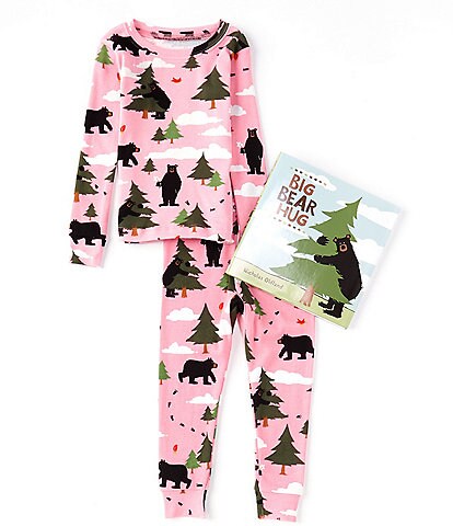 Little/Big Girls 2-10 Books To Bed Big Bear Hug Pajama Set