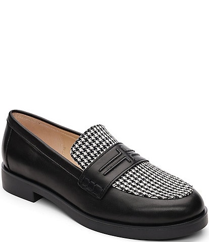 Liverpool Los Angeles Baldwin Leather Houndstooth Loafers