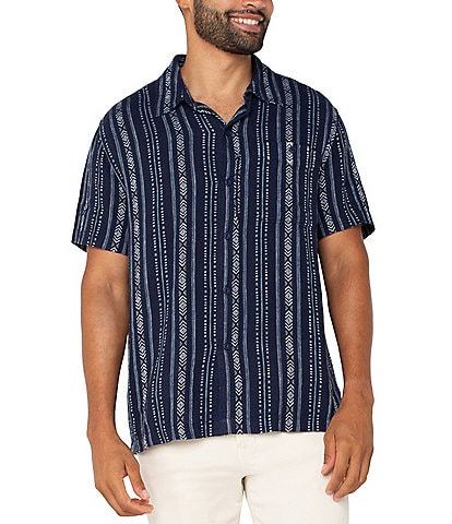 Liverpool Los Angeles Button Up Linen Patterned Shirt