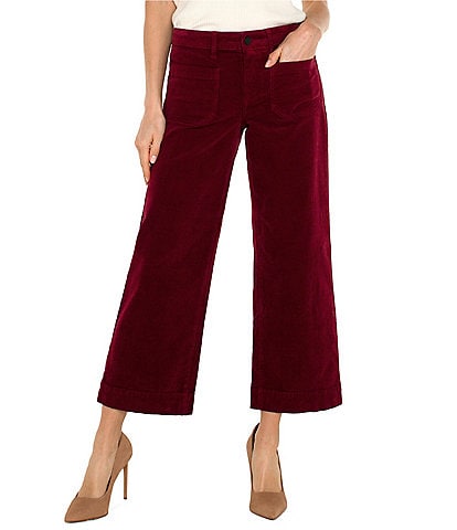 Liverpool Los Angeles Corduroy Stretch Crop Wide Leg Pant