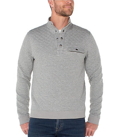 Liverpool Los Angeles Diamond Quilted Long Sleeve Pullover