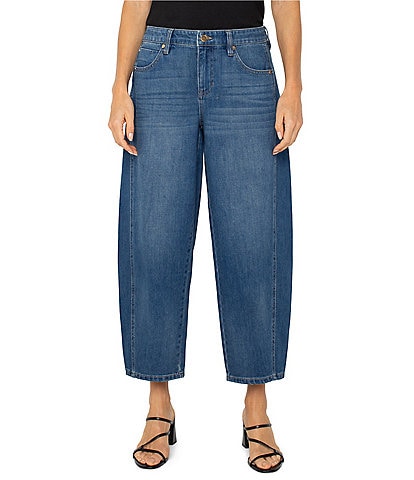 Liverpool Los Angeles Mid Rise Barrel Cropped Jeans