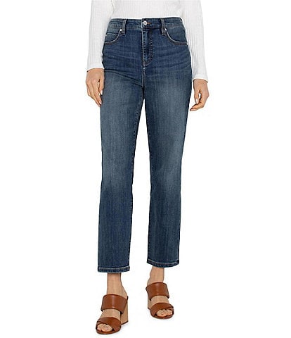 Liverpool Los Angeles Petite Size High Rise Straight Leg Ankle Jeans